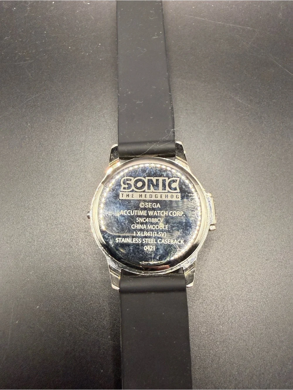 Sonic Spinner Flip Watch SNC4188CV 36.4mm Digital Working No Strap Keeper 19.5mm
